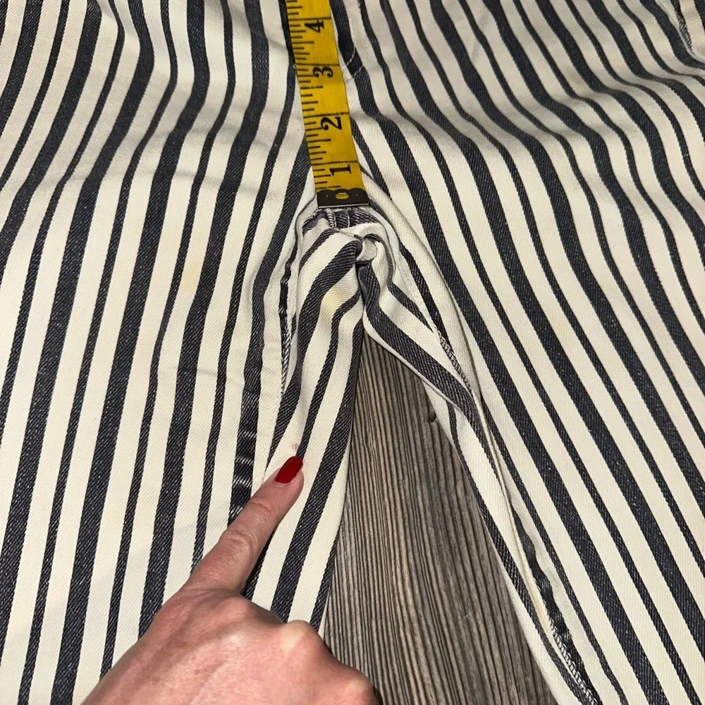 Tory Burch Marlien Legging Navy and White Striped Skinny Pants Jeans Soft 8